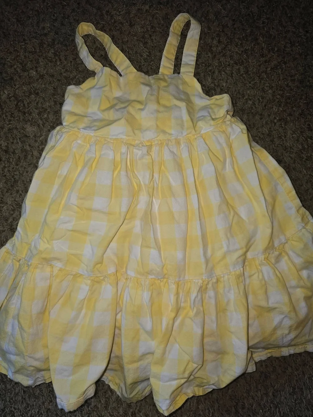 2T Gymboree Girls Yellow Gingham Dress